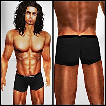 Second Life Marketplace - New Promo Boxer Sexy Black / Short Negro